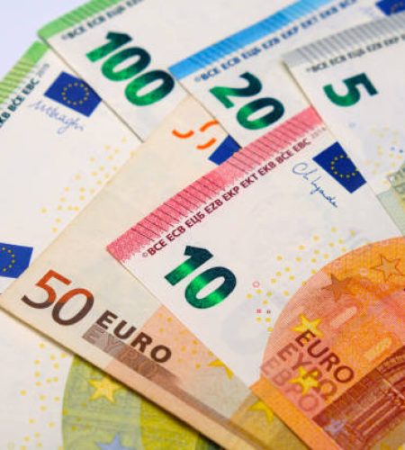 EURO banknotes. Currency of Europe. High quality photo